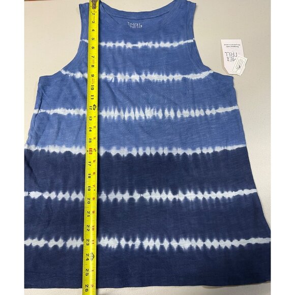 Time And Tru Size Small Tie-Dye Tank Top Blue & White - Picture 5 of 9